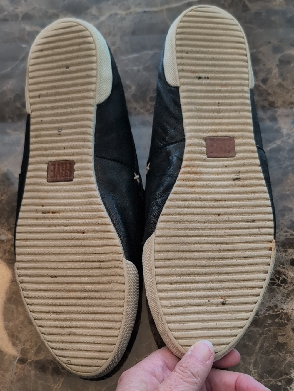 Frye Black Leather Slip-On Loafers - Picture 2 of 5